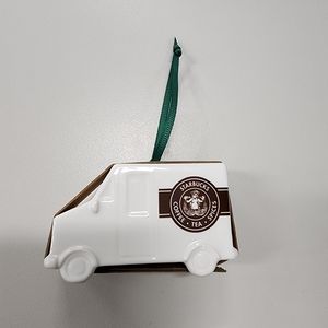 Starbucks delivery truck ceramic ornament 2016